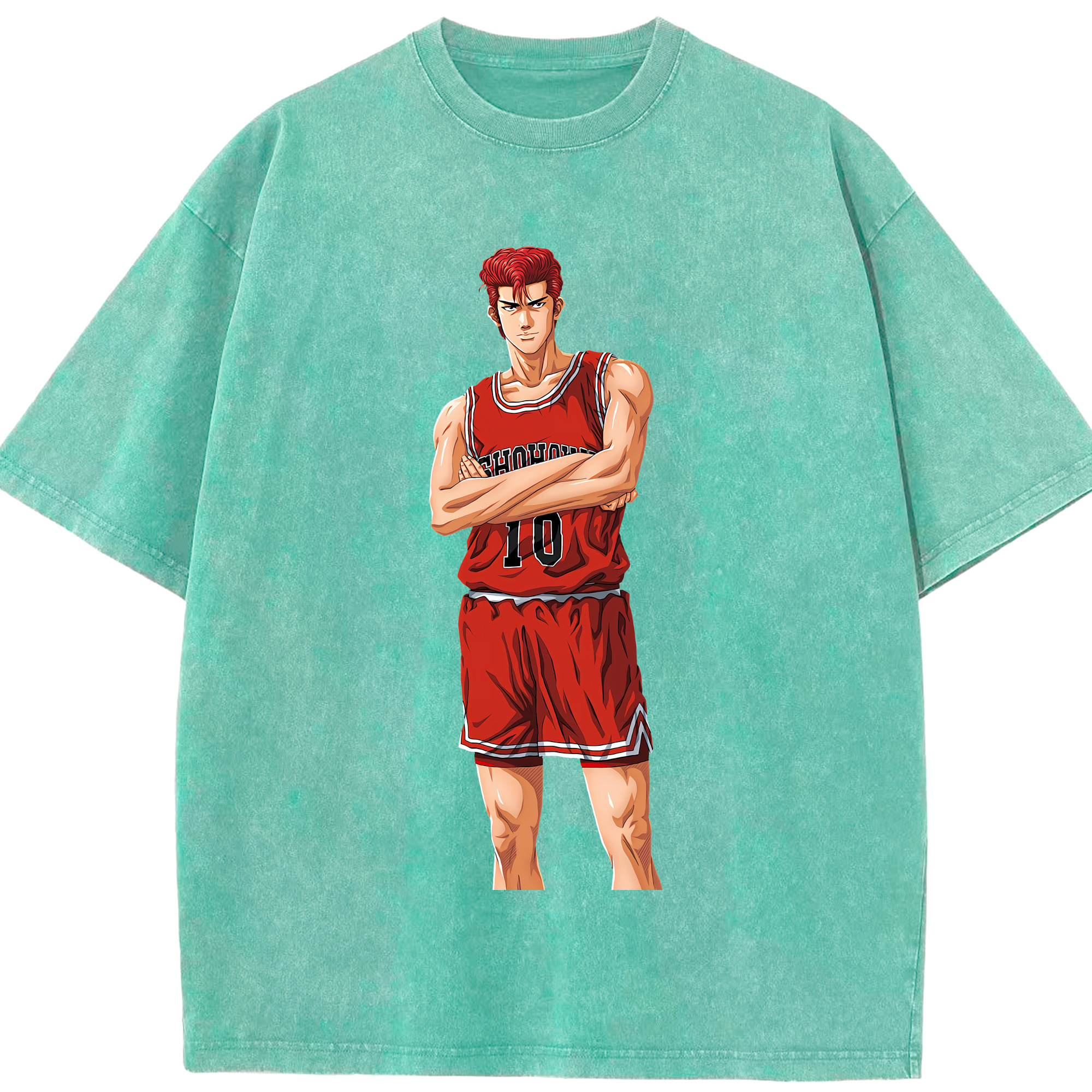 （画像用） SLAM DUNK／スラムダンク 綿100% ヴィンテージ風 半袖Tシャツ（フロントプリント）